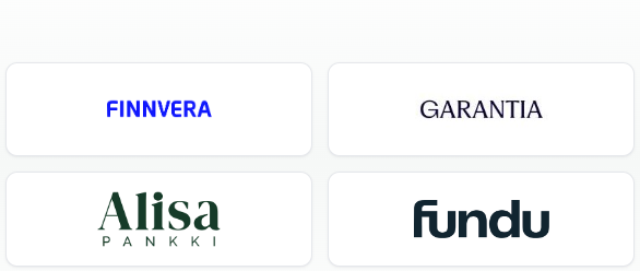 Valuatumin referenssiasiakkaita, mukaan lukien Finnvera, Garantia, Alisa Pankki ja Fundu